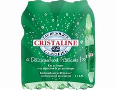 Pack de 6 Bouteilles  Eau Cristaline gazeuse , 1,5 L